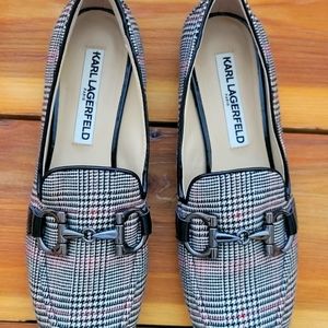 Karl Lagerfeld Tweed Loafers